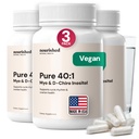 Nourished 40:1 Myo-inositol & D-Chiro Inositol - Ergänzung für Frauen mit Fruchtbarkeit, Hautgesundheit oder Menstruationszyklus Symptome - Hormon Balance für Frauen - 360 Kapseln