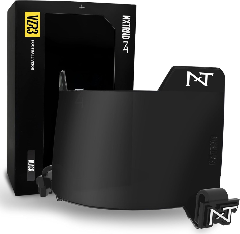 Nxtrnd VZR3 Fußball Visor, gebogene Linsentechnologie, Passt Erwachsene & Jugend Fußball Helme