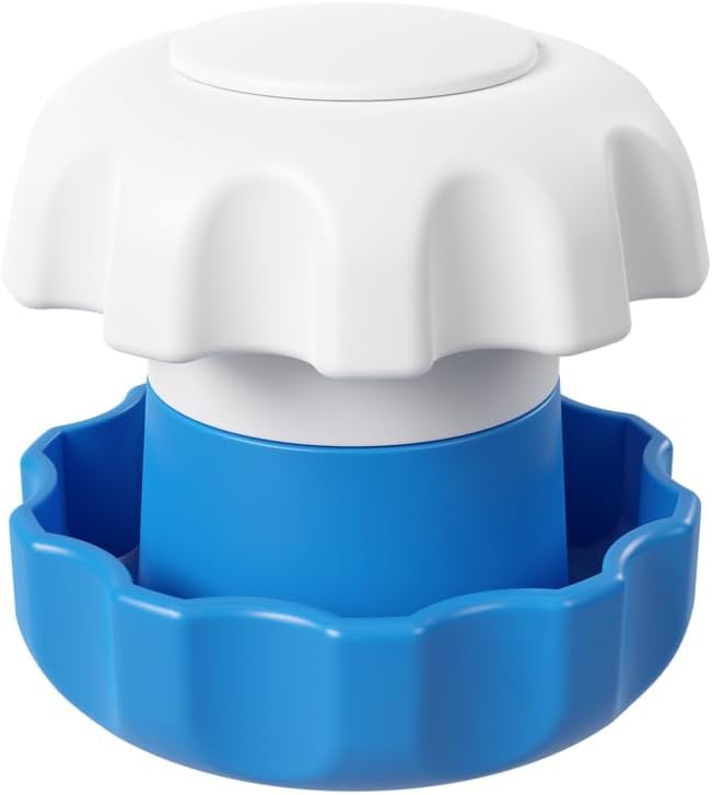 EZY DOSE Pille Crusher und Grinder für Vitamine, Tabletten mit Lagerkompartment, Kinder, Haustiere, Ältere, Effortless Crushes Medikamente in feines Pulver, Easy-to-Use Design, Blau, BPA Kostenlos