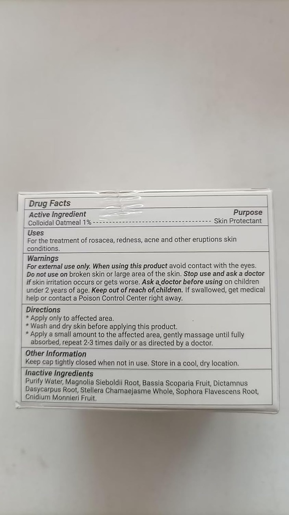 Rosacea Cream, Fast Relief für Redness, Pimples, Bumps, Irritation, Brennen, Schwellen, Juckreiz, Trockenheit mit allen natürlichen pflanzlichen Inhaltsstoffen, 3,53 Unzen