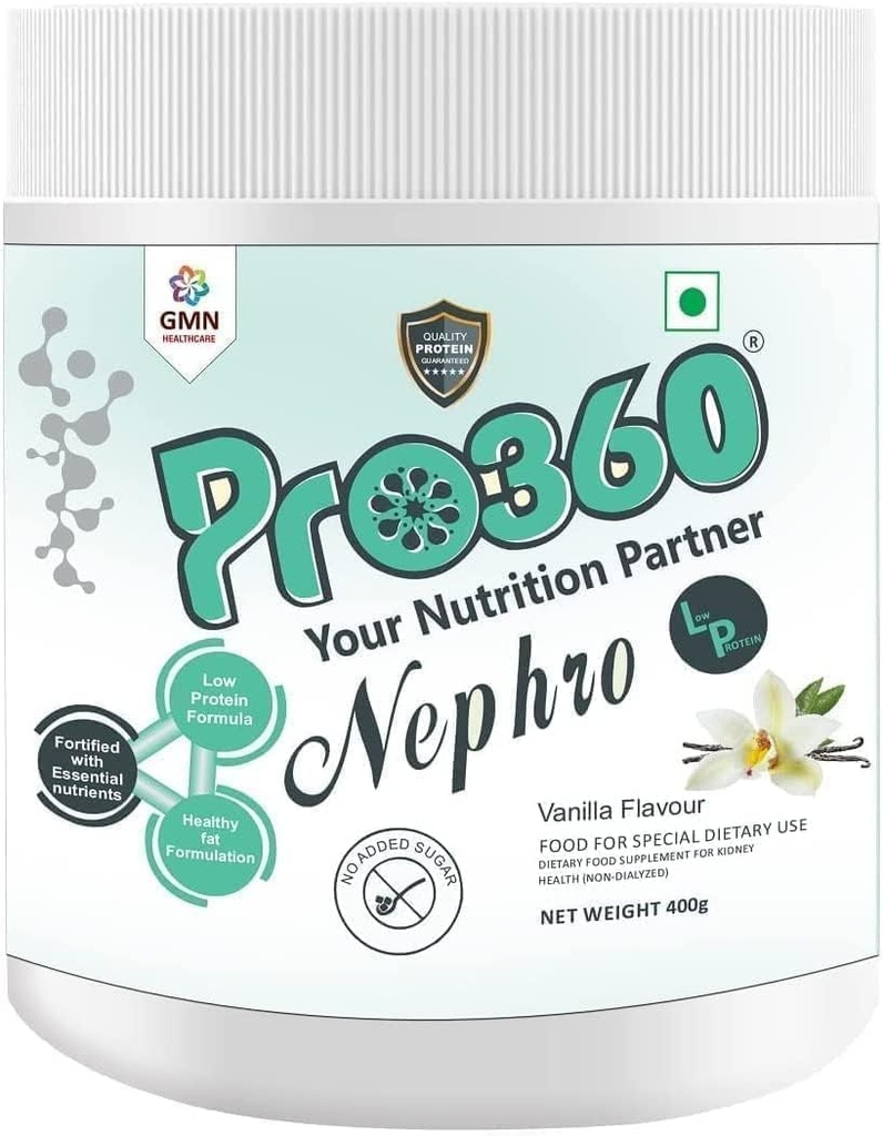SENTA Pro 360 Nephro LP - Non-Dialysis Care Nutritional Protein Drink (Vanilla Aroma) Nein Hinzugefügt Zucker, spezielle Diät-Beilage für Nieren / Nierengesundheit, 400 Gm