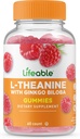 Lifeable L Theanine mit Ginkgo Biloba - Great Tasting Natural Flavor Gummy Supplement Vitamine - Non-GMO Gluten Free Vegan Chewable - um Sie zu konzentrieren und zu entspannen - für Erwachsene Männer Frauen - 60 Gummis