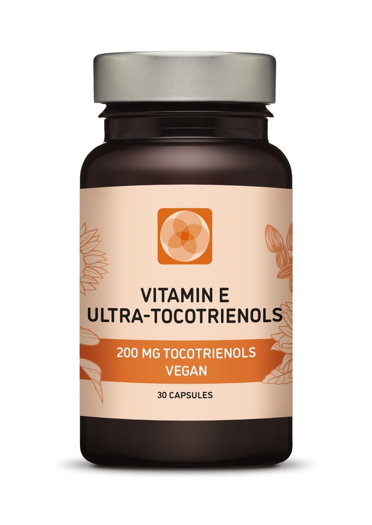 Ultra Tocotrienol 200mg E-vitamin Vegán - Mind a 4 tocotrienol - Alpha Tocotrienol + Beta Tocotrienol + Gamma Tocotrienol + Delta Tocotrienol - Tocopherolok száma (30)