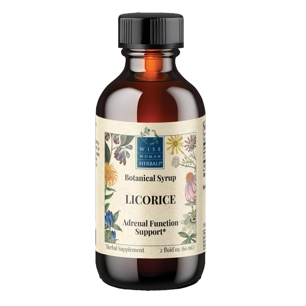 Wise Woman Herbals Licorice Botanical Syrup (Formerly Solid Extract) 4:1, Alcohol-Free, Herbal Digestive Comfort, Adrenal Balance, Immune, Respiratory & Healthy Inflammatory Response Support, 2 Fl Oz