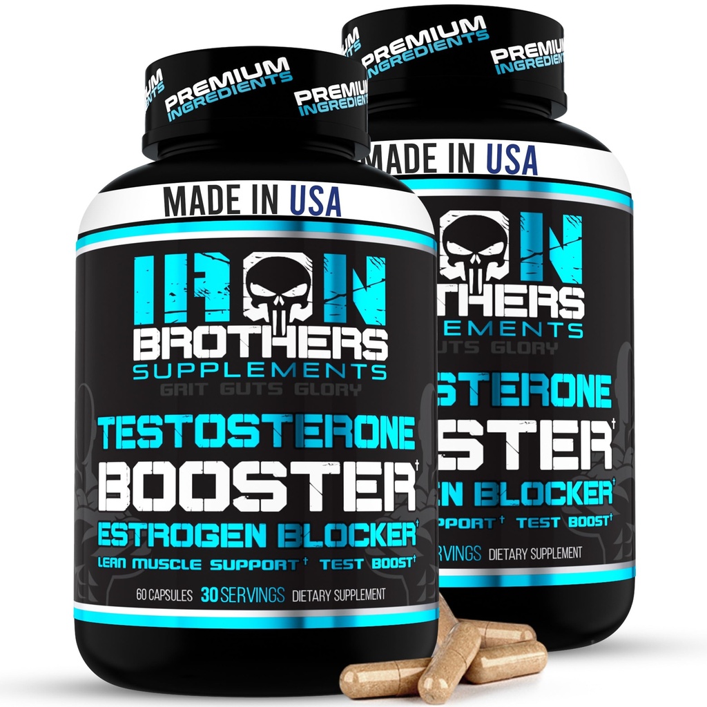 Test Booster für Männer mit Estrogen Blocker - Anti-Estrogen Nahrungsergänzung - Natural Aromatase Inhibitor - Libido & Strength 60 Kapseln - Muskelwachstum - Gewichtsverlust (2 Flaschen)