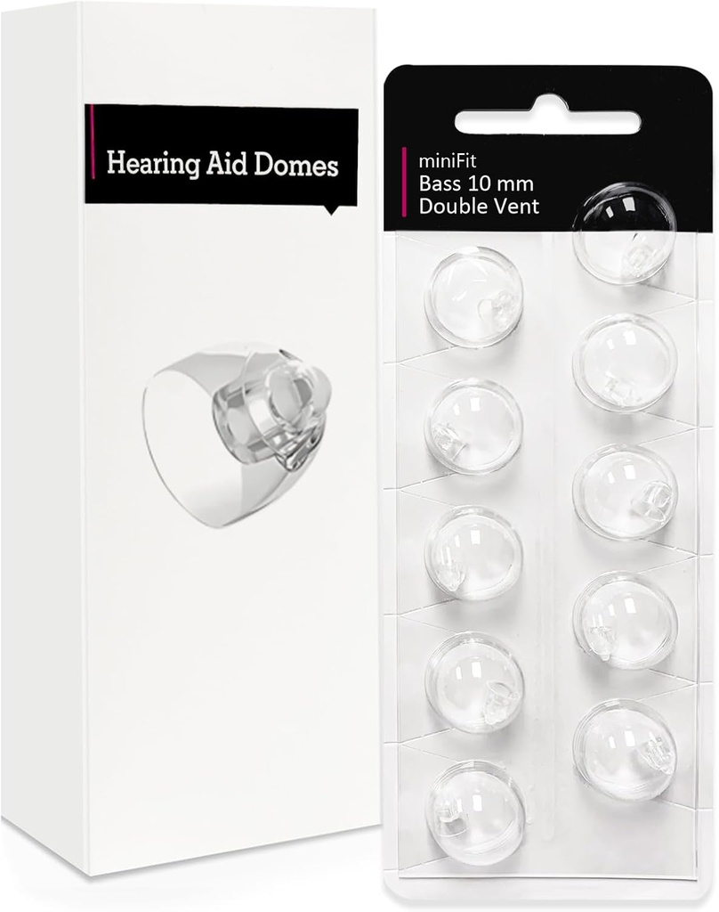 Double Vent 10mm- hallókészülék Domes Oticon Minifit, Oticon hallókészülék-kiegészítők, Helyettesítések Alkatrészek Universal Oticon Domes for hallókészülék-tisztítás kits (10 db)