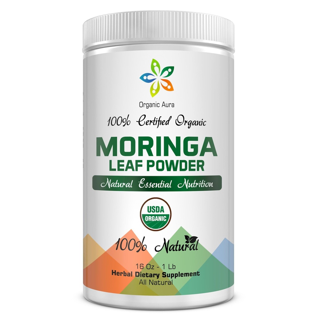 Certified Organic Moringa Blatt Pulver-1Lb. USDA Certified Organic. 100% rein und original. Natürlich steigert Energie, Stoffwechsel und Immunität. Raw Green Whole Superfood. Keine GMO, Glutenfrei