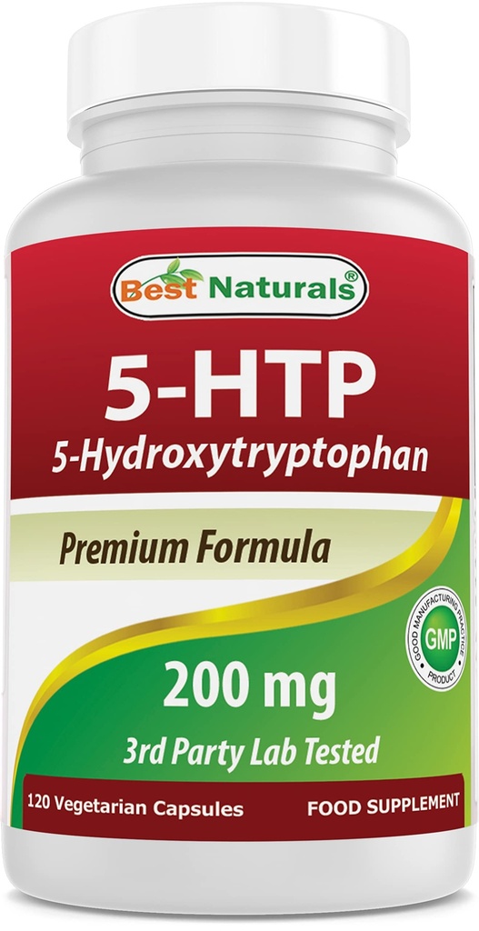 Legjobb természetes 5- HTP 200 mg 120 Vegetáriánus kapszula