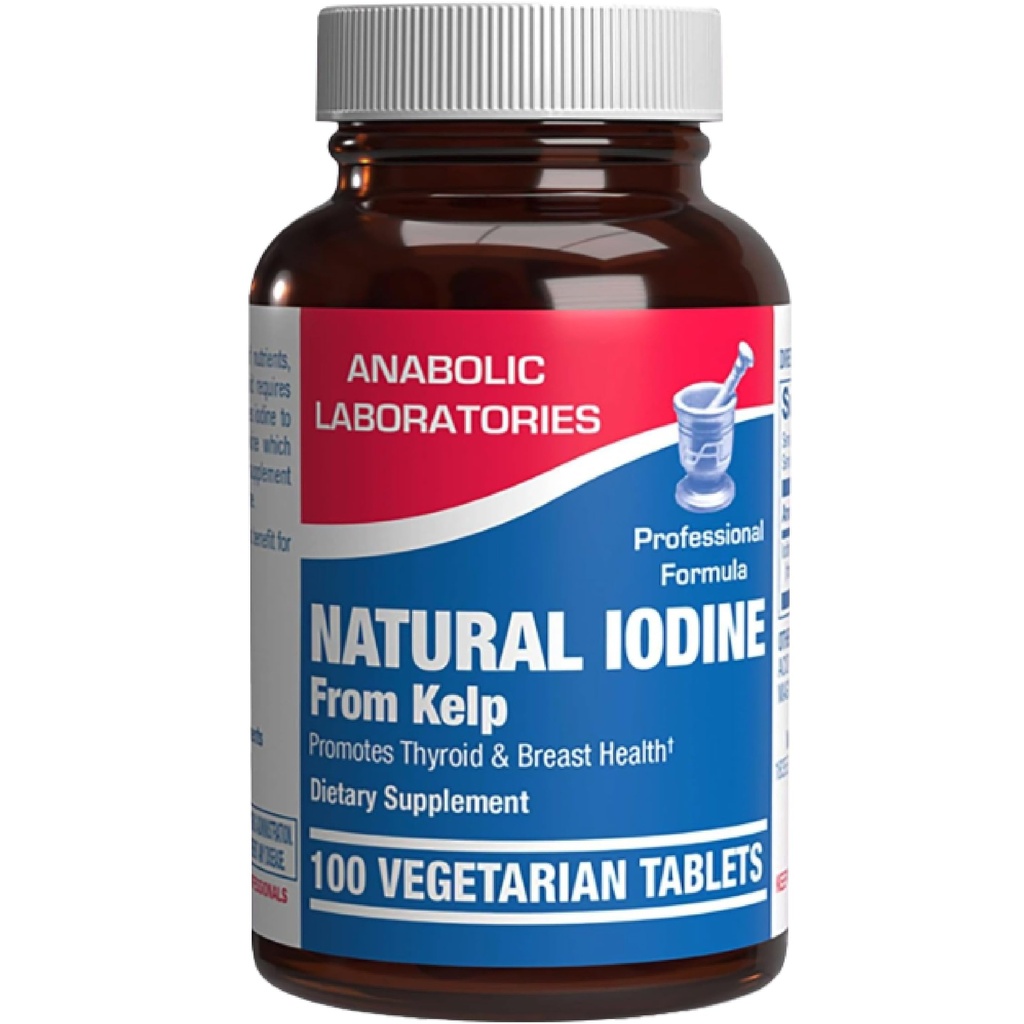 Sea Kelp Iodine Supplement - Clinical Grade Enhanced Iodine Supplement für Frauen und Männer für Energie Metabolismus und Schilddrüse Unterstützung - Hohe Absorption Vegetarische Non-GMO Small Tablets (100 Portionen)