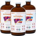 LIQUIDHEALTH Mega Energy Methyliertes B-Komplex, Nahrungsergänzungsmittel für Erwachsene - Erhöhen Sie Energie, Relieve Stress & Fatigue, Immununterstützung, Herz & Gut Gesundheit - Made in USA, Vegan, Sugar-Free (3 Pack)