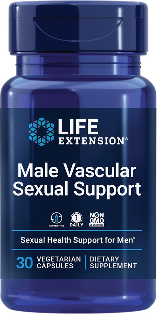 Life Extension Férfi Érbetegségek Szexuális támogatás, Fekete Gyömbér, Kaempferia parviflora, Férfi Szexuális egészség, Szexuális funkció, Glutin- mentes, Non-GMO, 1- Napi 30 Vegetáriánus kapszula