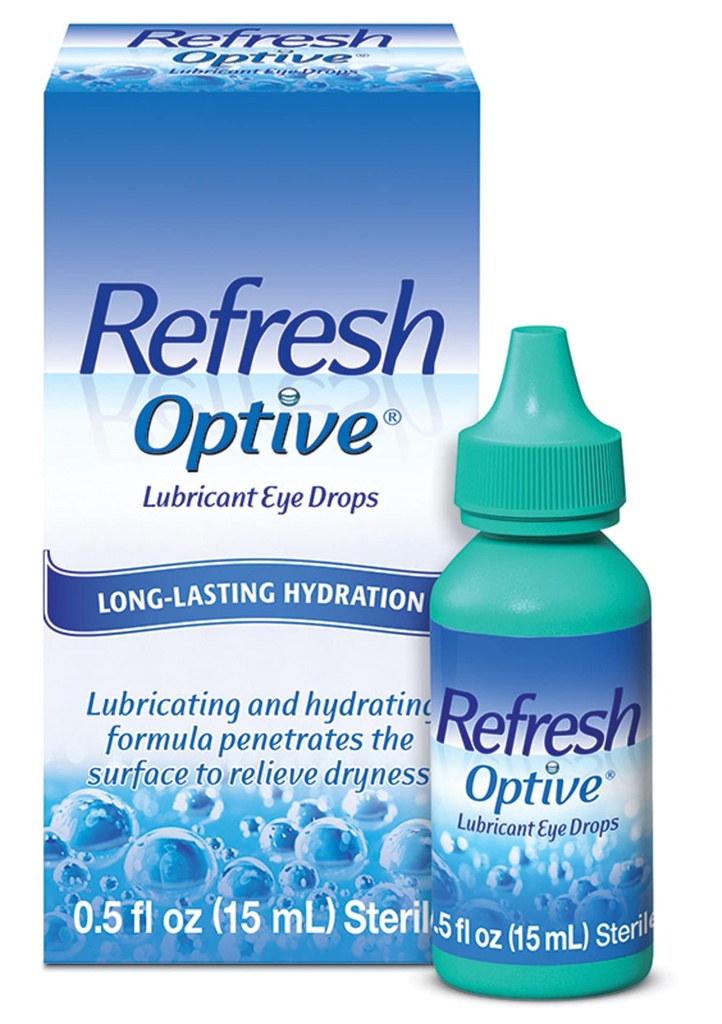 Optív kenőanyag-cseppek, 0,5 Fl Oz steril