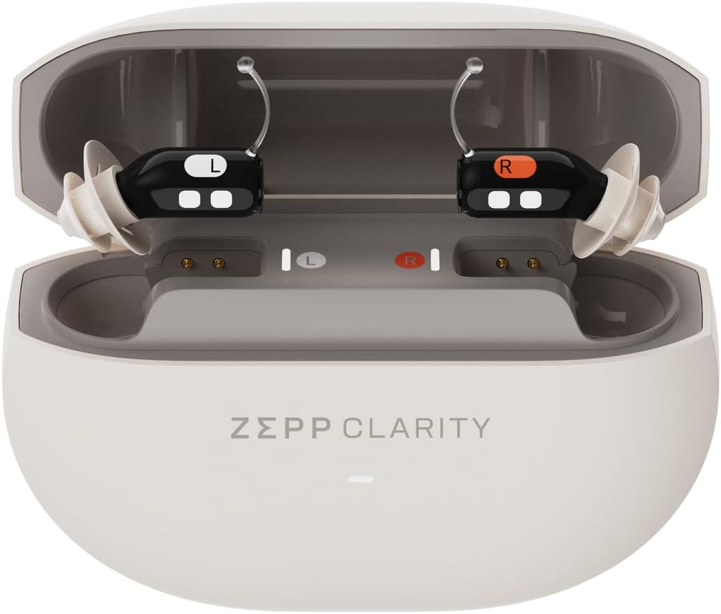Egy OTC hallási támogatások szeniorok felnőttek - szinte láthatatlan, Adaptive Sound, 18 HR akkumulátor, Vezeték nélküli és USB töltési eset, App Control, Lifetime Service & Audiology Care