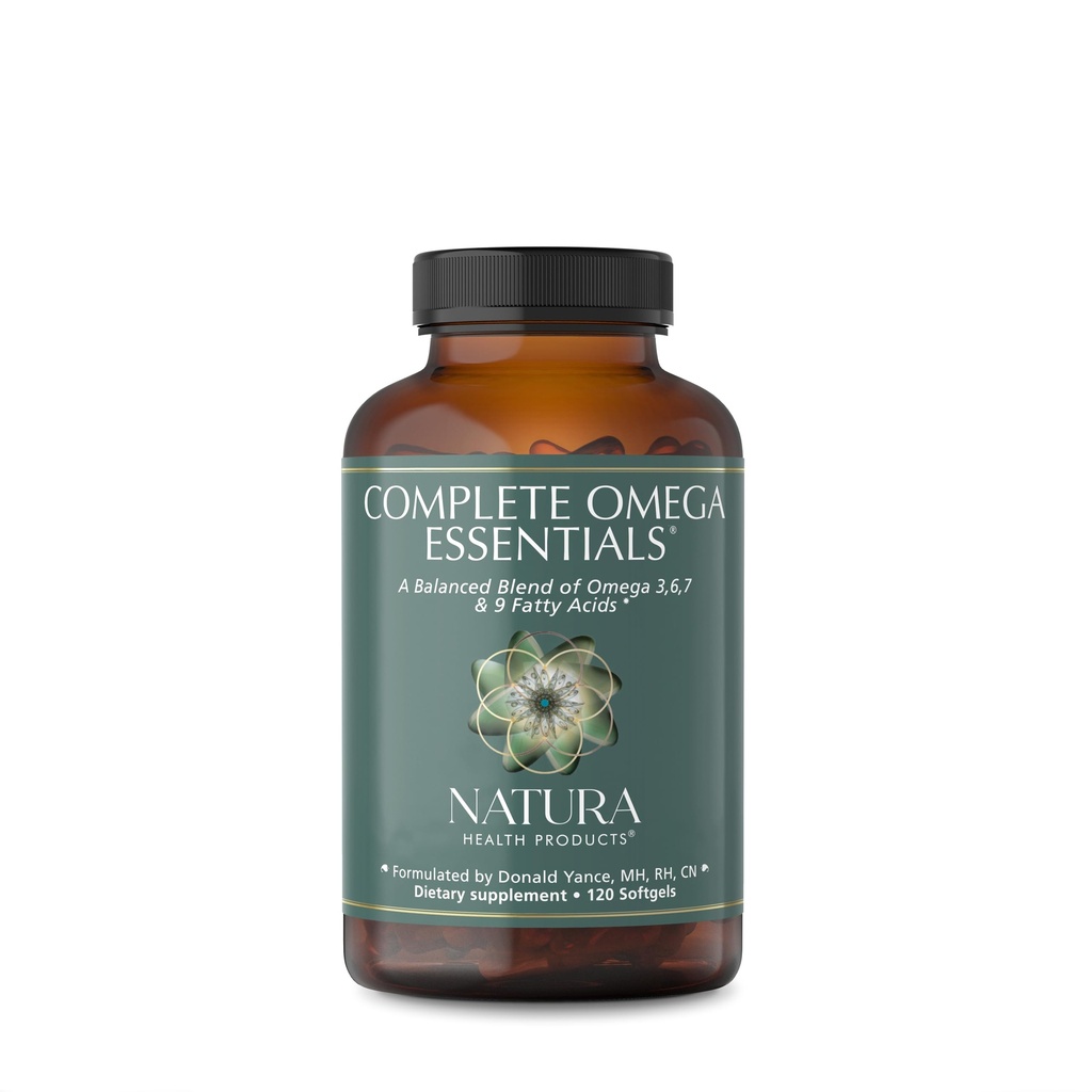 Natura Health Products Complete Omega Essentials Supplement - Balanced Blend of Omega 3, 6, 7, & 9 Fettsäuren - Mit Fischöl Konzentrat, Borage Seed Oil, Sea Buckthorn Berry (120 Softgels)