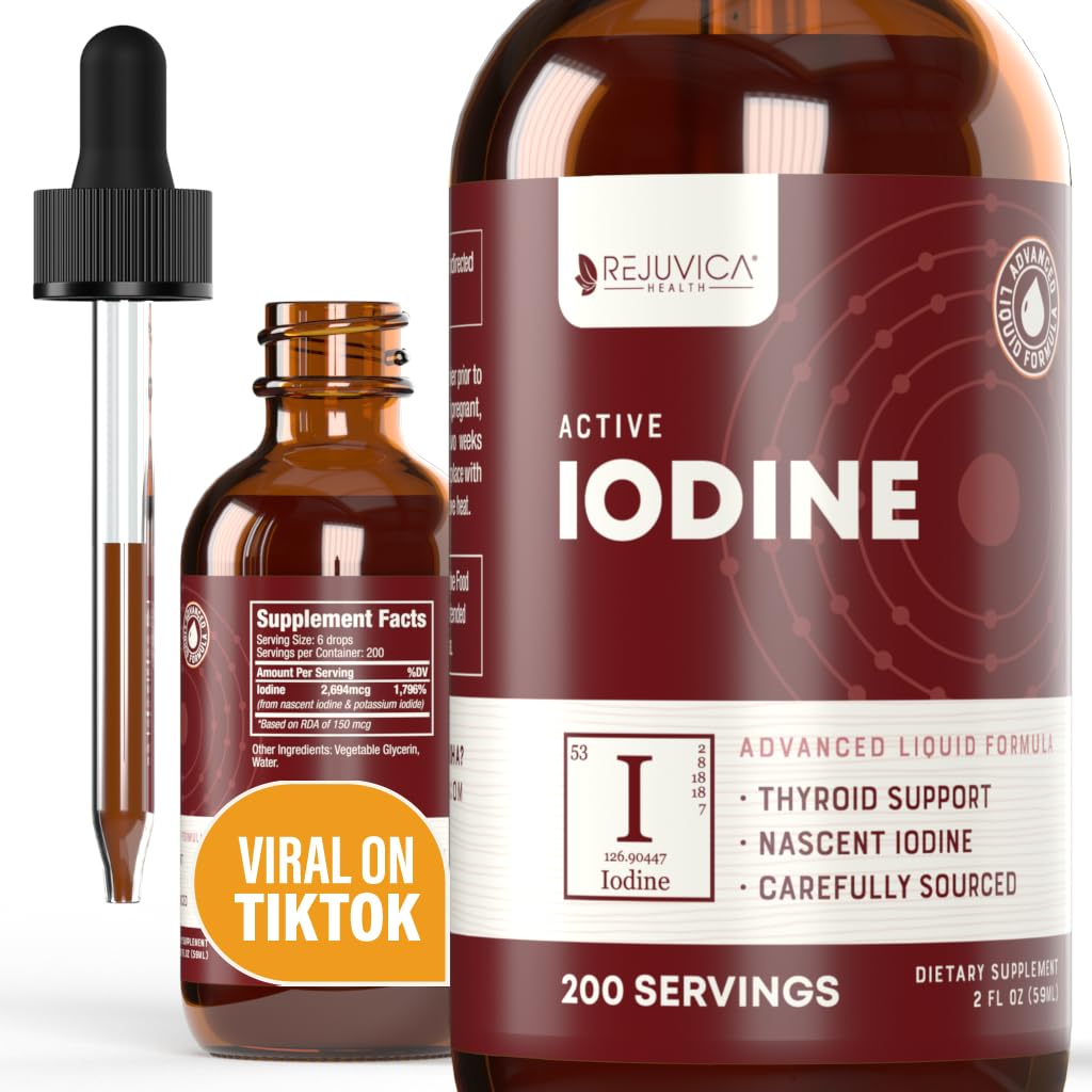 Aktive Iodine - Nascent Iodine Drops - Flüssige Lieferung für bessere Absorption - Unterstützt gesunde Energie, Vitalität, & Iodine Levels