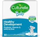 Culturelle Baby Healthy Development probiotic, D-vitamin, HMO & DHA csomagok, Segít előmozdítani az egészséges immunrendszer és emésztési rendszer * a babák és gyerekek korban 1 +, Gluten Free & Non- GMO, 30 gróf (csomag 1)