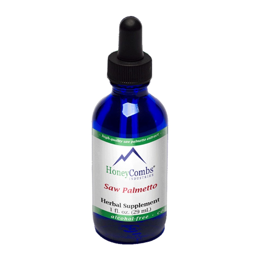 HoneyCombs Saw Palmetto Extract – Kräuterergänzung unterstützt Urinary Tract und reproduktive Gesundheit für Männer und Frauen – Alkoholfrei, kalt gepresste Saw Palmetto Liquid Extract, 1 Fl Oz