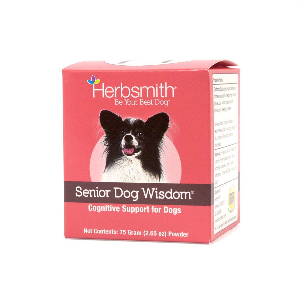 Herbsmith Senior Dog Wisdom – Dog Dementia Supplement – DHA für Senior Dog Brain Health - Senior Supplement für Hunde- 75g