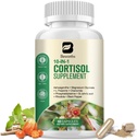 Cortisol Ergänzungen für Frauen, 10-in-1 Cortisol Reducer Manager Ergänzungen mit Ashwagandha, Magnesium Glycinate, L-Theanine, Rhodiola, Non-GMO, 60 Vegan Kapseln