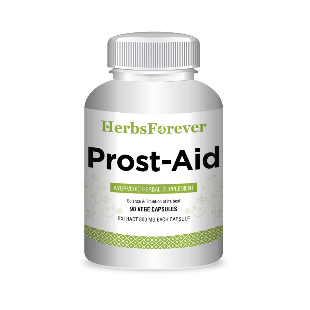 Herbsforever Prostaid Ayurvedic Kräuter-Ergänzung für Herren Wellness | 90 Veggie Kapseln, 800mg Jede, natürliche Unterstützung für allgemeine Gesundheit & Vitalität