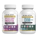 Swiss Activa+ DIM & Myo-Inositol Bundle – Hormon Balance & PCOS Unterstützung für Frauen – Menstrual Cycle, Mood, Estrogen und Ovarian Health – 60-tägige Versorgung