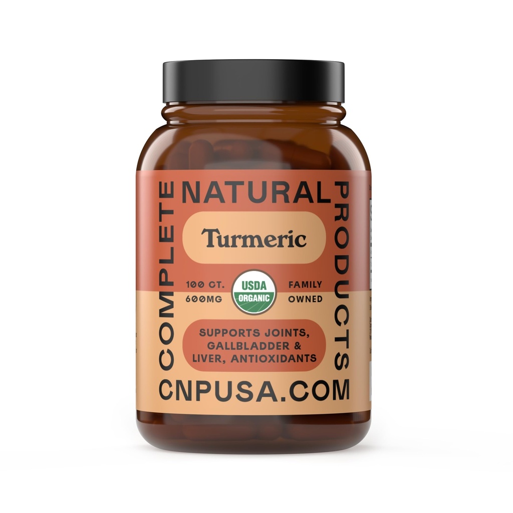 Organic Turmeric Capsules - Rohe und reine Curcumin Root Powder Supplement, 100 Kapseln 600mg, Gallbladder, Leber und Unterstützung
