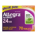Allegra Adult 24-Stunden-Allergy-Relief-Tabletten, Non-Drowsy Indoor und Outdoor-Allergy-Medizin, 180 mg Fexofenadine HCI Antihistamin Pille, 70-Count