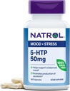 Natrol Mood & Stress 5- HTP 50mg, Diétás kiegészítés segíti a kiegyensúlyozott hangulatot, 30 kapszula, 7- 30 nap ellátás