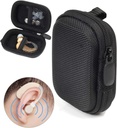 Designed Protective Case for Hearing Aid, Hörgerät, Hörgerät, Hörgerät, Strong Mini Case mit Mesh Tasche, Universal Design (Ballistic Black)