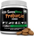 TummyWorks Probiotic 120 Soft Chews für Hunde All Ages - unterstützt Verdauungs-Gesundheit, lindert Durchfall, Verstopfung, Gut für Juckreiz, Allergien, Hefeinfektionen. Hinzugefügt Verdauungsenzyme, Made in USA