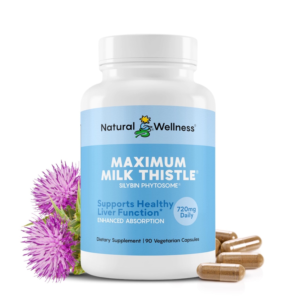 Maximale Milchdistelergänzung für Leberunterstützung – 720mg Silybin Phytosome (10X Absorption) – Liver Cleanse Detox & Repair, Enzyme Health – Vegan, Non-GMO, Glutenfrei – 90 Kapseln (30-Day Supply)
