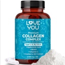 Love You Premium Collagen Complex - Types I, II, III, V & X - Hair, Skin, Nails, Joints & Gut Support - Hydrolized Bovine Collagen Peptides - Grass- Fed, Non-GMO, 120 kapszula, USA Made