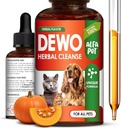 Cat & Dog Herbal Broad Spectrum Cleanser - Liquid Cleanse for Puppy & Kitten - Digitális támogatás és jobb táplálkozás abszorpció kedvtelésből tartott állatok számára - Wormwood, sütőtök magok és répa az összetétel - 2 Oz