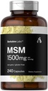 Horbäach MSM Capsules 1500mg d.m. 124; 240 Gróf 124; Non- GMO, Gluten Free Supplementary
