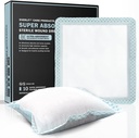 EveryLIT Super Absorbend Dressing for Wound Care 124; Nonstick Soft Surgical Gaze Pad for Heavily Exuding Weunding Whounds124; Big Sterile Non- Addesive Bandage for Fast Healing Wound Care 124; Pack of 10 (6 "x 6")