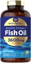 Carlyle Burplessed Fish Oil 3600 mg Wonder124; 300 Softstell.b.124; with Omega3 Fatty Acids d.b.124; Lemon Flavor d.o.124; Non-GMO, Gluten Free Supplementary, by Wild Pacific