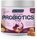 Probiotikumok kutyáknak - Kutyák emésztőszervi, prebiotikus, emésztőszervi, kutyáknak sütőtök, Omega3, Support Gut, Immune, Hasmenés, 120 Soft Chews