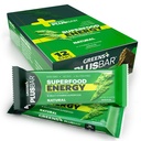 Greens+ Plusbar Energy, Natürliche, glutenfreie Snack mit Super Greens, Superfoods & Mandelbutter, Vegan, Dairy-Free, Non-GMO, 10g Protein Meal Ersatz, 12 Pack