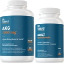 Dr. Tobias AKG kiegészítés és felnőtt multivitamin - Átfogó celluláris energia és tápanyag támogatás a teljes wellness és vitalitás, Vegan, Non-GMO