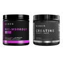Kaged Pre Sport Pre Edzés Powder Glacier Grape Creatine Monohidrát Mikronizált Powder Bundle, Energy & Muscle Recovery Supplement Pack, 20 Servings Pre- Edzés + 100 Servings Creatin