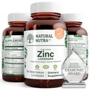 Természetes nutra cink Lozenges C-vitaminnal, Lemon Flavor, Support Immune, Idegrendszer & Csonterő, Bioflavonoidokkal és Bee Propolissal dúsított, Nyelvalatti Cink Glukonát, 60 Vegetáriánus