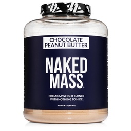 Naked Chocolate Mogyoróvaj Mass - 1800 kalória, 50G protein, semmi mesterséges. All Natural Weight Gainer Protein Powder - 8Lb Tömeg, GMO Free, Gluten Free & Soy Free