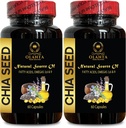 CHIA Seed Supplement - Chia Seed kivonat pirula, emésztési kiegészítők testépítés, Omega3, magas rost- és fehérjeforrás, esszenciális zsírsavak - 2 üveg 120 kapszula