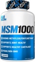 Evlution Nutrition MSM1000- 1000 MG Metil-szulfonil-metán kiegészítés - Joint Health Support - Portilage Supplement - Vegan + Non-GMO MSM kapszula - 60 adag
