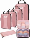 BAGSMART tömörítő dobozok, 6 PCS csomagoló dobozok bőröndökhöz, utazási zsákok szervező poggyászokhoz, könnyű csomagoló kocka az utazási alapanyagokhoz