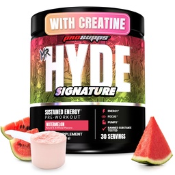 PROSUPSPS Mr. Hyde Aláírás Előkészítő Por kreatin, Beta Alanine & koffein - Teljesítmény, Energia & Tartósítás - Tiszta Fitness & Gym kiegészítők a férfiak és nők (Görögdinnye, 30 szerváció)