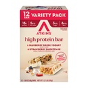 Atkins Blueberry Greek Joghurt & Strawberry Shortcake High Protein Bar, High Fiber, Keto Friendly, 12 Gróf (6 bárok ízenként)
