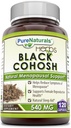 Pure Naturals Black Cohosh Menopauza Relief - Természeti megoldások Menopauza Support - 540 Mg kiegészítés tiszta gyökérkivonat 120 kapszula