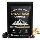 Shilajit Gumies, Pure Himaláyan Shilajit Gumies Gold, No hozzáadott cukor Non-GMO 100% Természetes & Szerves, Ashwagandha, Gokshura, 124; Fulvic Acid & 85 + Trace Minerals for Men, Women Women