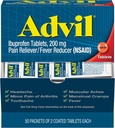 Advil fájdalom enyhítő és láz csökkentő, fájdalom enyhítő gyógyszer Ibuprofen 200mg fejfájás, hátfájás, menstruációs fájdalom és ízületi fájdalom enyhítő - 100 bevont tabletta (csomagolás változhat)